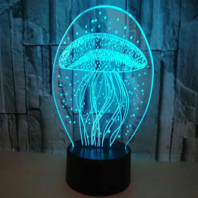 

YIMIA Novelty Gift USB 7 Colors Changing Swimimg Jellyfish Model LED Night Light 3D Table Desk Touch Lamp Children Sleep Lamp