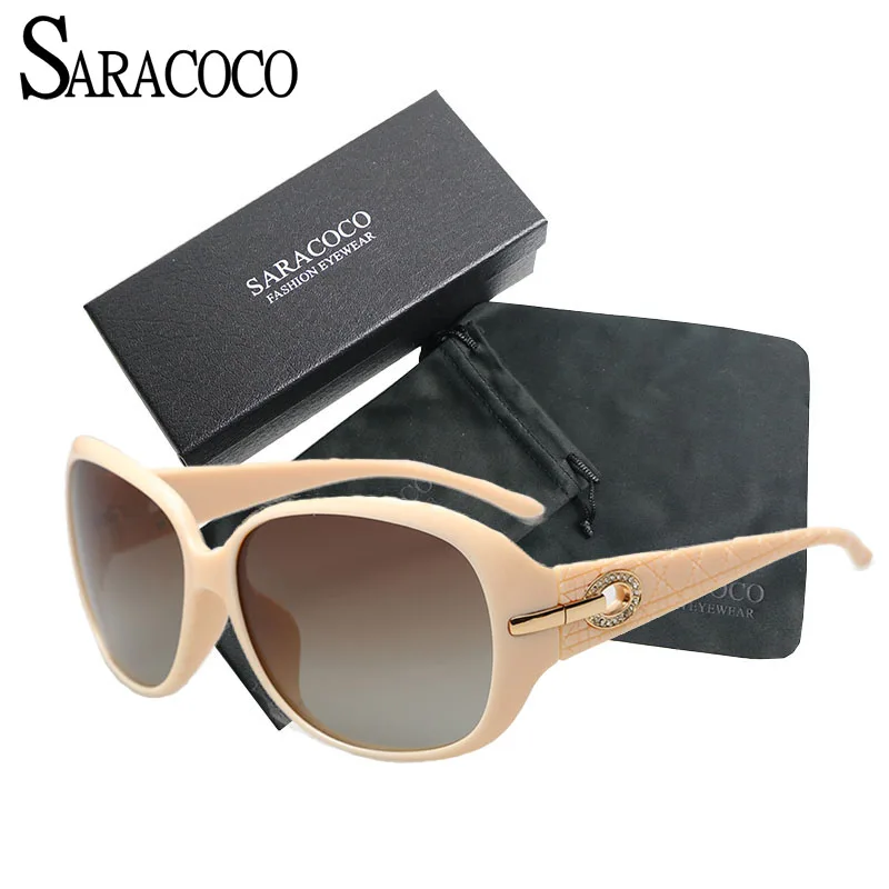 Женские солнцезащитные очки SARACOCO поляризационные с чехлом R04|sun glasses female|sunglasses women