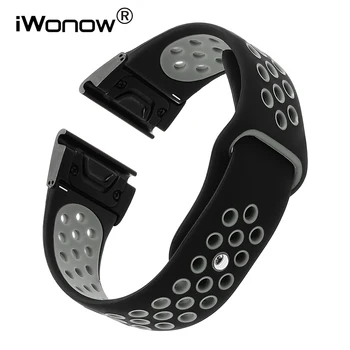 

22mm Quick Fit Silicone Rubber Watchband for Garmin Fenix 5/ 5 Plus/ Forerunner 935/945/ Instinct/ Approach S60 Watch Band Strap