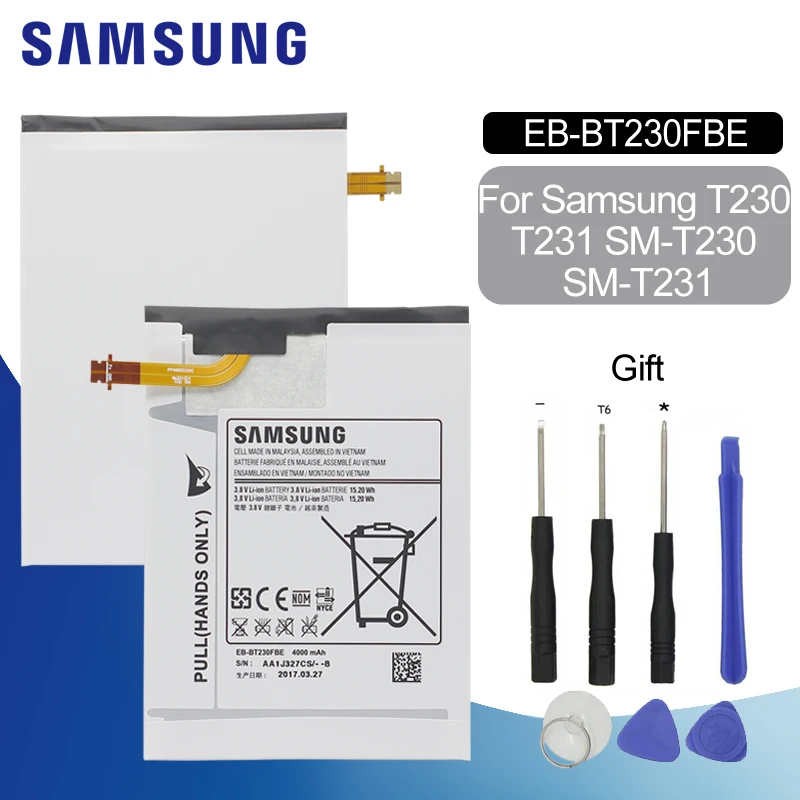 

SAMSUNG Tablet Battery EB-BT230FBE For Samsung Galaxy Tab 4 7.0 7.0" T230 T231 T235 SM-T230 SM-T231 SM-T235 Battery 4000mAh