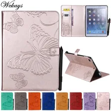 Wekays For Apple Ipad Air2 Ipad 6th Cartoon Butterfly Leather Fundas Case For Coque IPad Air 2 IPad 6 IPad6 9.7 inch Cover Cases