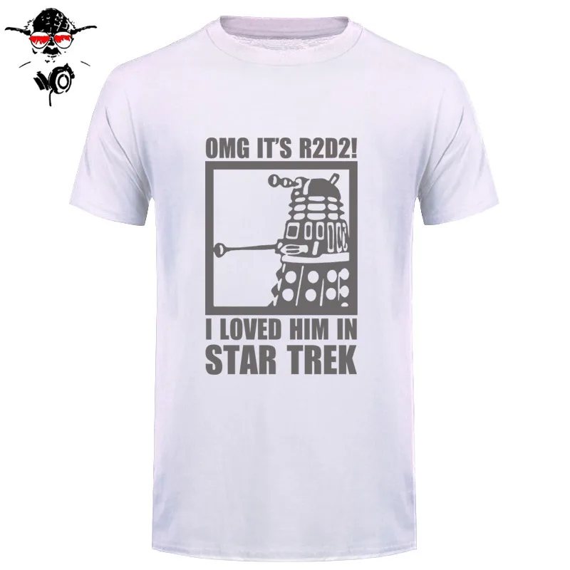 Новая летняя забавная футболка OMG It's R2D2 далек Звездные войны Dr Who Trek хлопковая футболка для мужчин - Цвет: 19