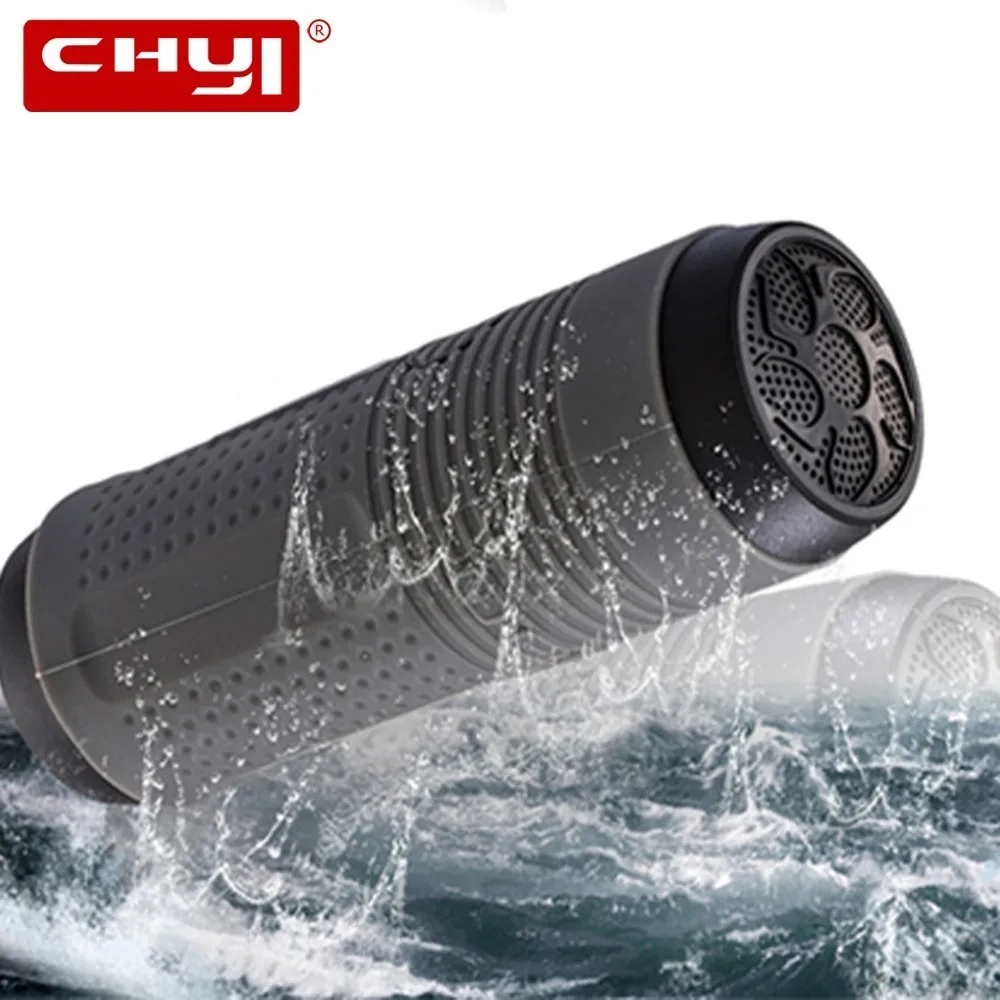 

CHYI Waterproof Bluetooth Speaker Outdoor Bicycle Portable Subwoofer Bass Wireless Mini Column Box FM Flash Light Power Bank PC