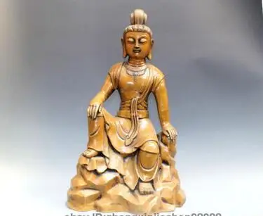 

23.5"Tibet Folk Buddhist Pure Bronze Copper Kwan-yin Goddess Boddhisattva statue