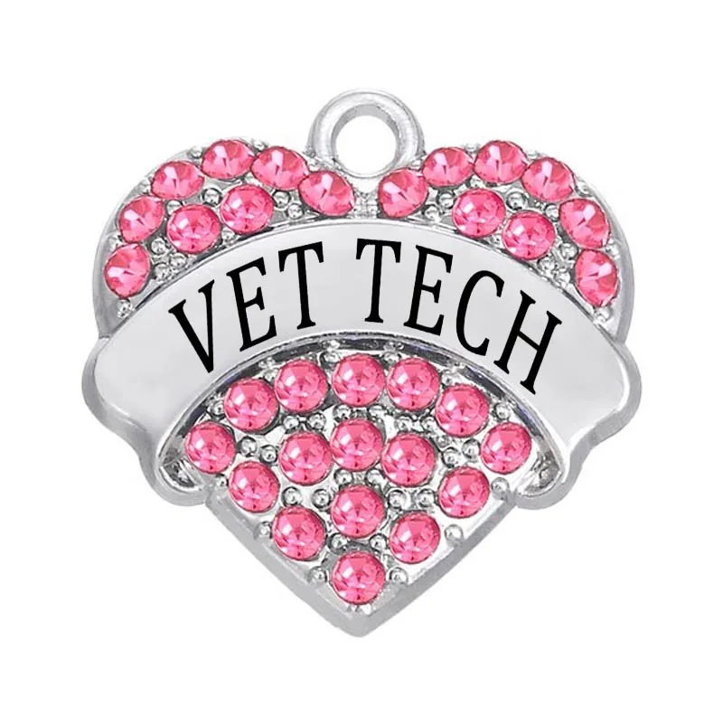 Bracelet Making Accessories White Clear Rhinestone Shaped Vet Tech Medical Charm | Украшения и аксессуары