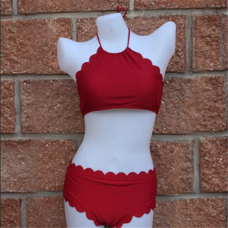 2018 New Arrivals Ruffles Women Bikini European Sexy Halter Ladies