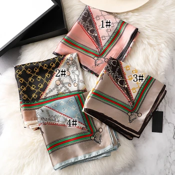 

Chain Print Silk Muslim Hijab Women Shawls Soft Feel 10pcs/lot G866
