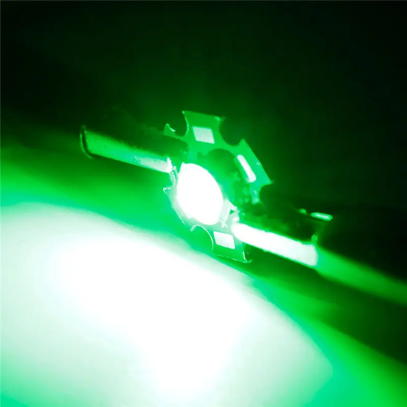 3 Вт высокомощный светодиодный светильник с чипами PCB, светодиодный светильник для растений, аквариумный радиатор, синий, зеленый, красный, желтый, теплый белый светильник ing - Испускаемый цвет: Зеленый