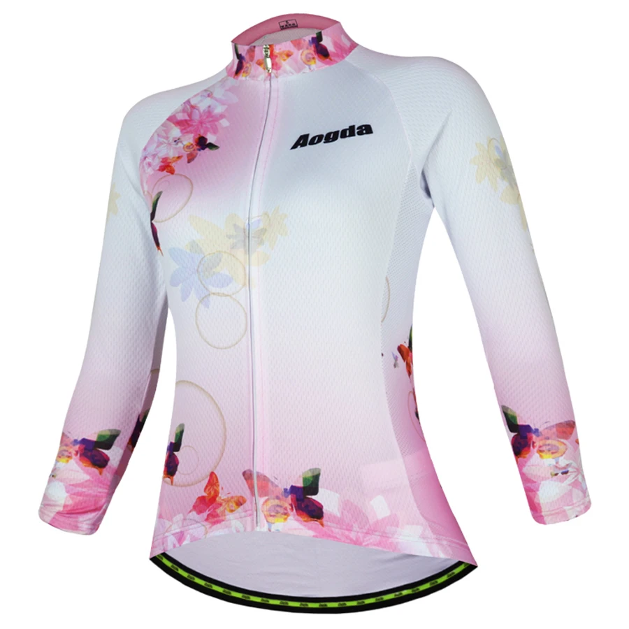 Aogda, красная велосипедная майка с длинным рукавом, женская, весна-осень, велосипедная рубашка, одежда для велоспорта, топы, одежда для велоспорта, Camisa Ciclismo
