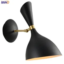 IWHD Nordic Loft Style Simple Modern Wall Sconce Adjust Iron LED Wall Light Fixtures For Study Bedside Wall Lamp Home Lighting simple long arm iron adjust wall sconce modern led wall lamp loft style rotating bedside wall light fixtures indoor lighting