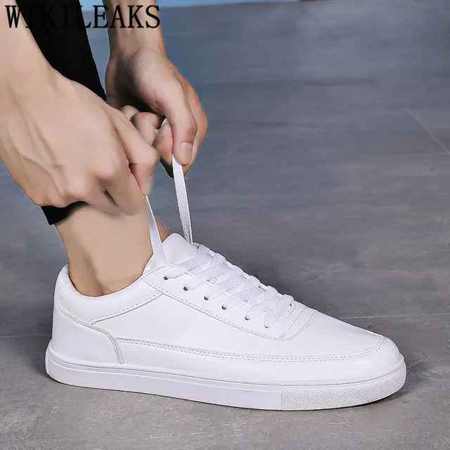 mens casual shoes hot sale luxury men shoes leather white sneakers ...