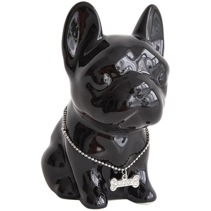 Коллекционная керамическая фигурка французского бульдога, украшение для гостиной, домашнего туалетного столика, ванной комнаты, животный орнамент, забавный подарок для любимого собаки