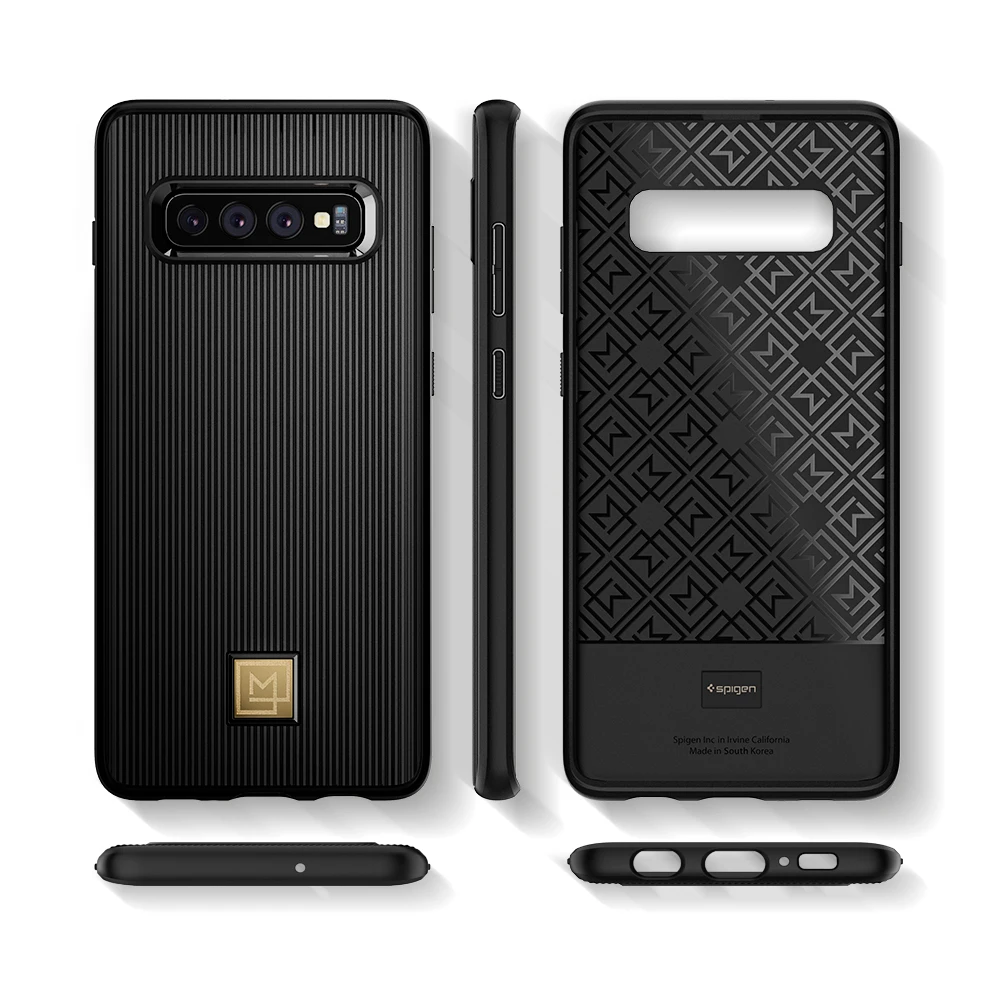 SPIGEN La Manon стильный черный гибкий ТПУ мягкий чехол для samsung Galaxy S10/Galaxy S10 Plus/S10+/S10E