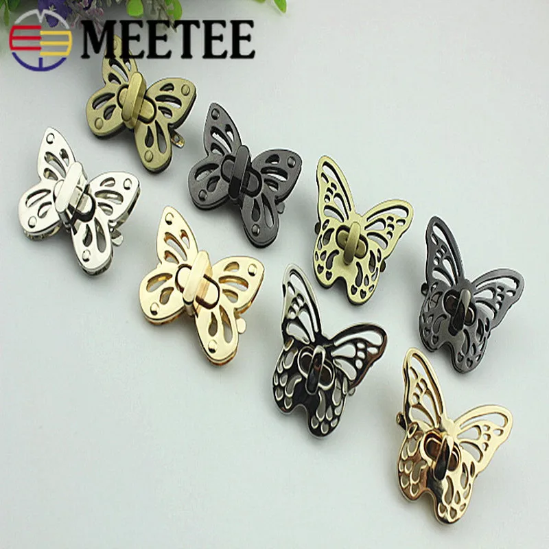 2/5 шт Meetee металлический мешок оснастки замок застежки для женской сумки застежка-Пряжка DIY кошелек с поворотной замки сумки аксессуары для замены пряжки