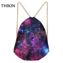 THIKIN Magic Galaxy женская сумка для плавания, модные спортивные рюкзаки на шнурке, для пляжа, для бассейна, для девочек, водонепроницаемый рюкзак, поместите свой образ