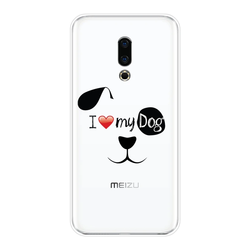 Мягкий чехол для телефона Meizu Pro 6 7 Plus U10 U20 силикон сердце щенок любовь смешная