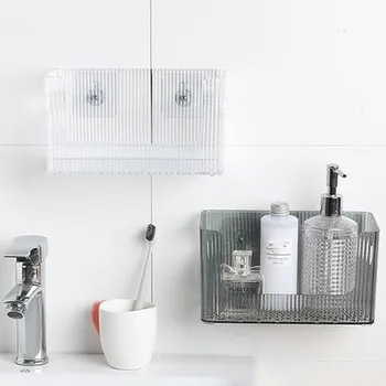

Desktop Storage Box Plastic Makeup Organizer Cosmetics Container Home Office Bathroom Desktop Sundries Jewelry Storage Box Rack