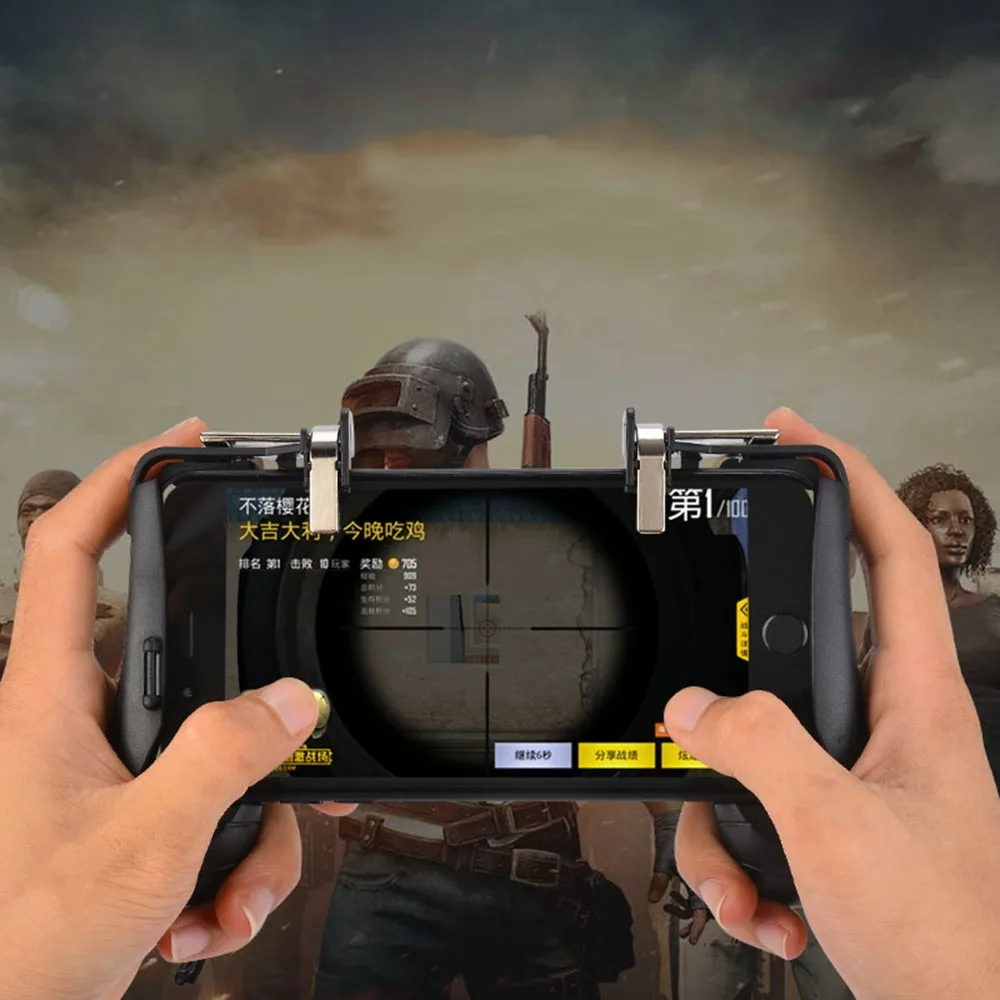 Goede Voor PUBG Game pad Controller Trigger Shooter L1R1 Mobiele Telefoon Shot Knop Lens Gamepad voor iphone Android Joystick