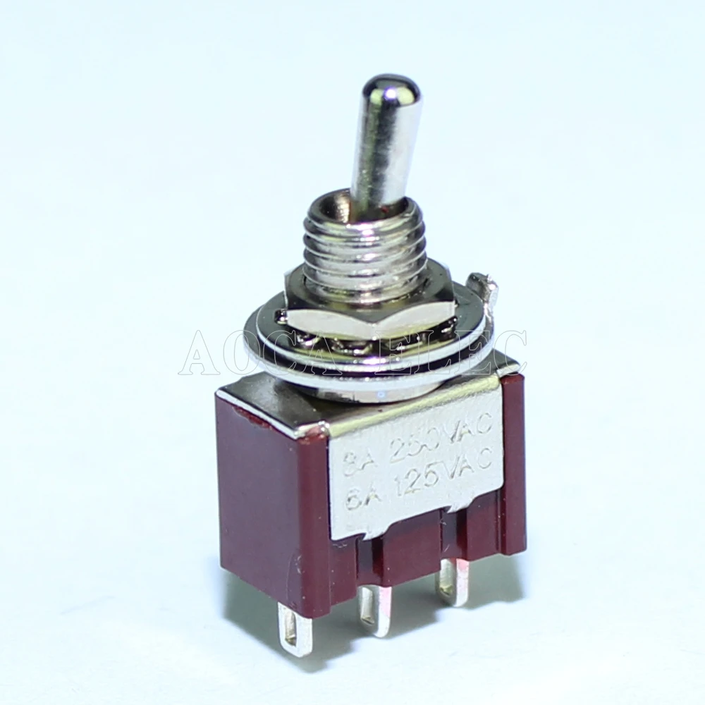 100PCS MTS-103-C1 6MM 3A 250VAC 6A 125VAC 3Pin SPDT ON-OFF-ON 3 Positions Miniature Toggle Switch For Guitar Pedal Use | Обустройство
