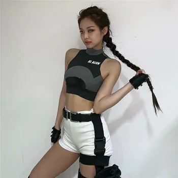 

Women Sexy Sleeveless Hollow Vest Summer Club Party Dance Crop Tops Blouse Shirt
