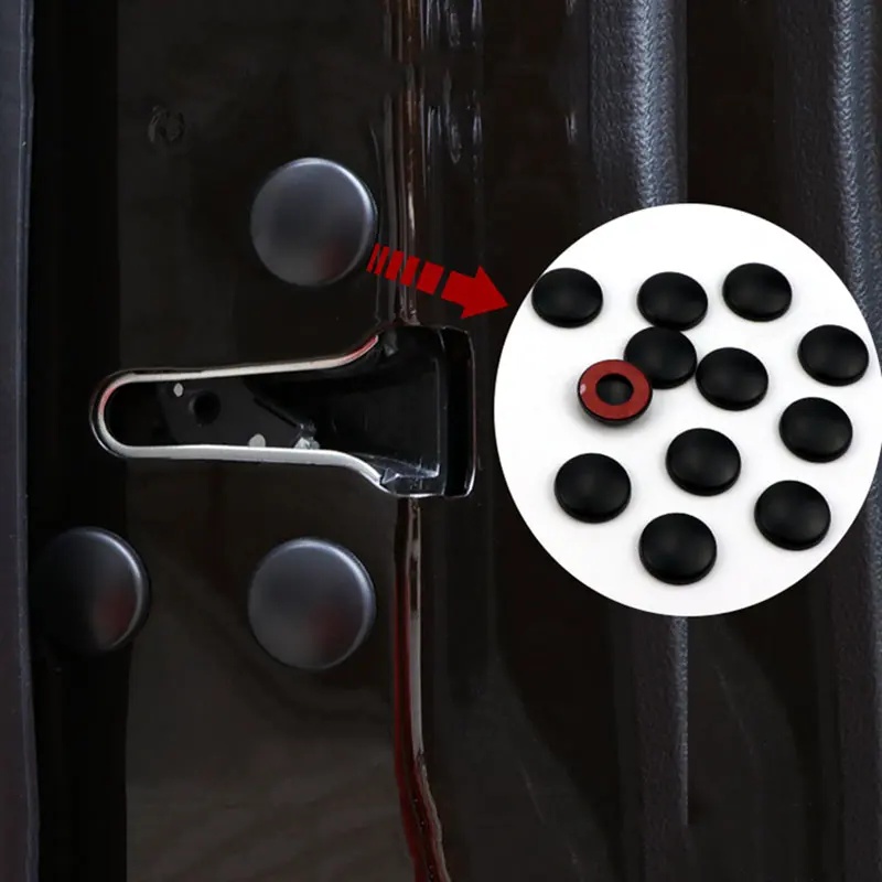 

DOOR LOCK SCREWS COVER CAP ANTI RUST PROTECTION STICKERS FOR FOR RENAULT KADJAR KOLEOS CLIO CAPTUR MEGANE ESPACE 2016 2017