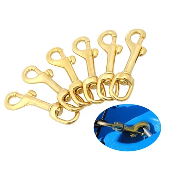 

Heavy Duty Diving Swiver Hook Solid Brass Swivel Eye Lobster Clasp Bolt Snap Trigger Hook Diving Accessories Kayak accessories