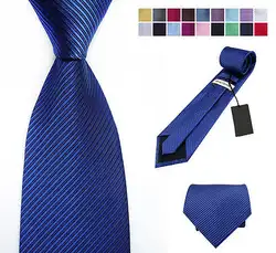 Тканевый шелковый галстук ручной работы мужские галстуки Запонки и носовой платок Набор Hanky подарок 148 см