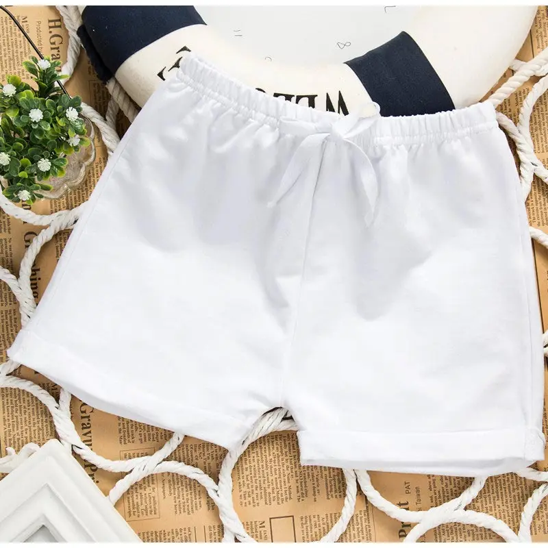 New Baby Boy Girl Summer Shorts High Quality Kids Cotton Beach Solid Pants Children Casual Elastic Waist Trousers Boys Clothes (12)