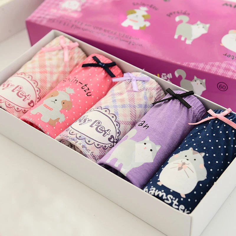 

5pcs/lot girl underwear girl boxers children's underwear pants for girls The girl's underwear cotton 2years to 10years