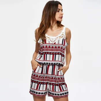 

2018 Hot New Women Casual Euramerica Sleeveless Bodysuits Fashion Sexy Waist Shaping Women Jumpsuits Mujer Playsuits