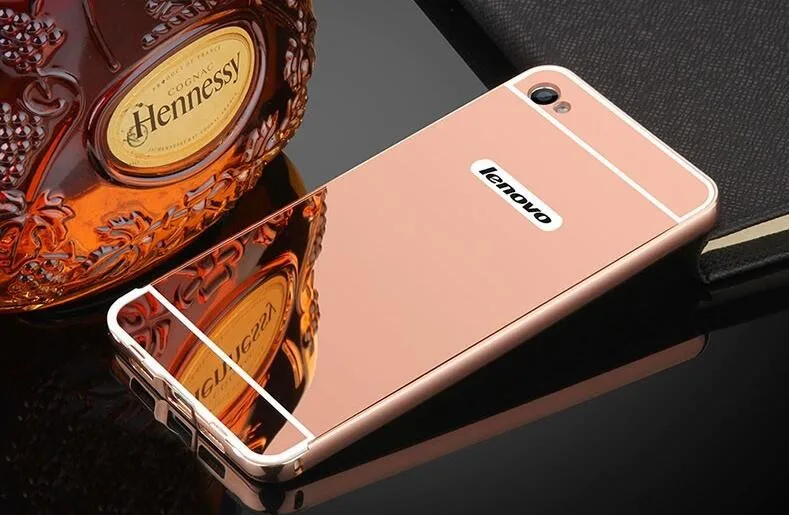 Роскошный позолоченный Алюминиевый металлический зеркальный корпус для lenovo S90 S 90 S90T чехол для телефона задний для lenovo S90T чехол - Цвет: rose gold