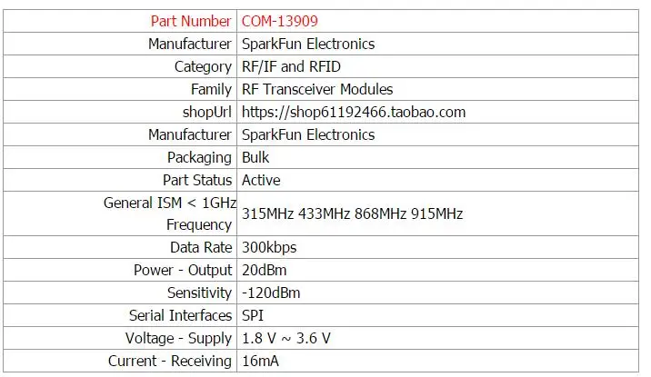 RFM69 RFM69HC RFM69HCW программируемый 433 МГц 868 МГц 915 МГц радиочастотный модуль приемопередатчика