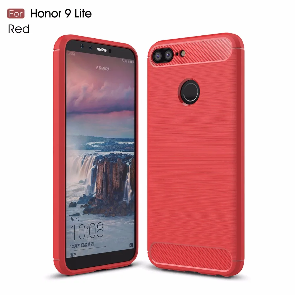 TRISEOLY Корпус для huawei Honor 9 Lite чехол для huawei PSmart чехол силикон из углеродного волокна чехол для huawei P Smart 5,6" Fundas