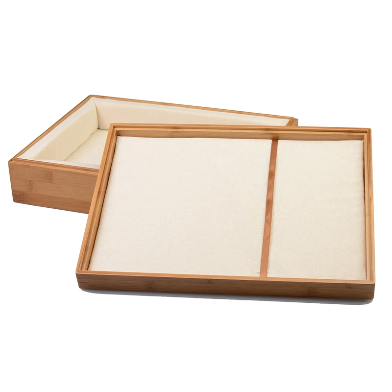 

Bamboo Cutlery Tray Adjustable Box Organizer Multi-Use Home Decor Drawer Kitchen Jewelry Storage Case Display