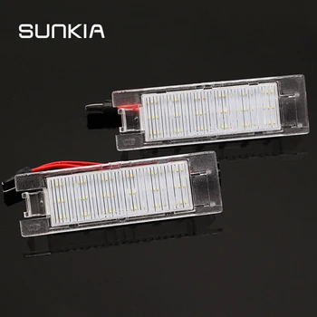 

SUNKIA 2pcs/set LED License Plate Lamp for Opel Easy installation with Inside Canbus Zafira B/Astra/Corsa/Insignia/Vectra
