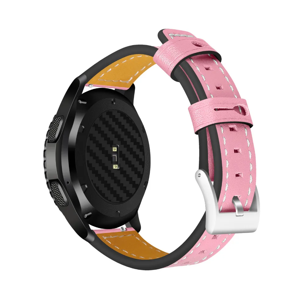 Ремешок из натуральной кожи для samsung gear s3 frontier/classic watch band 22 мм кожаный браслет