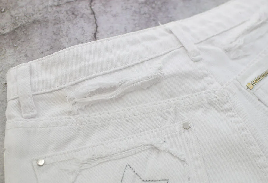 2018 летние джинсовые шорты Feminino Короткие для Для женщин с Высокая Талия Рваные Джинсы женские Джинсовые укороченные брюки Pantalon Femme брюки