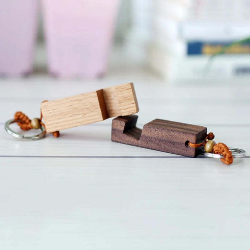  Multicolor Bequem Telefon Halter Holz Keychain Anhänger Keychain Wohnkultur Holz Geschenk