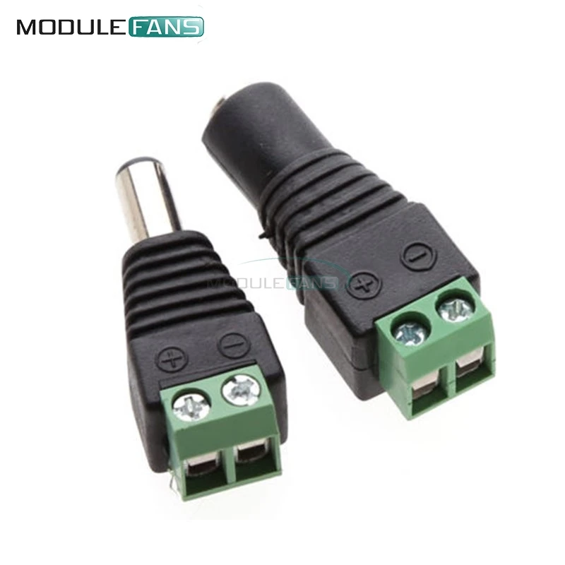 

5Pairs 10PCS Male Female 2.1x5.5mm DC Power Plug Jack Adapter Connector for CCTV New