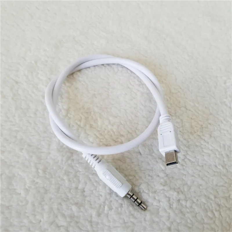 

Mini USB to 3.5mm Aux Stereo Audio Data Extension Cable Mini B Male to 3.5mm Aux Male Wire White