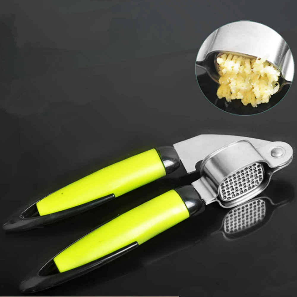 SHSEJA Hot Stainless Steel Kitchen Squeeze Tool Alloy Crusher Garlic