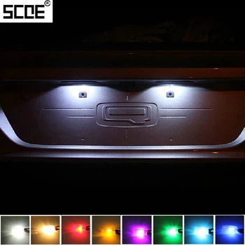 

For Peugeot 208 308 308/308 SW 308 CC 308 II 508 508 SW SCOE 2015 New 2X6SMD 5050LED License Plate Light Bulb Source Car Styling