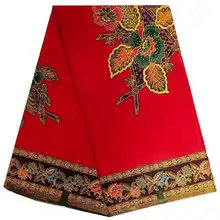 Красный большой цветок Анкара ткань африканская печать ткань африканская ткань Анкара африканская восковая печать ткань для женщин платье дизайн