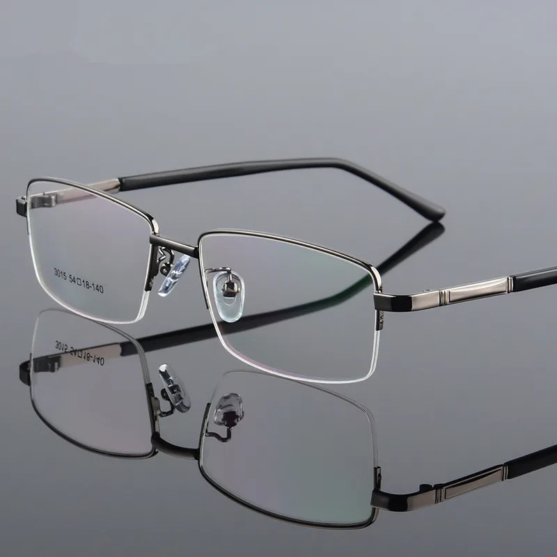 

Ultra-light Titanium Alloy Electroplated Metal Eyeglasses frame with Flexible Temple Arms Full Glasses Frame with 4Colors