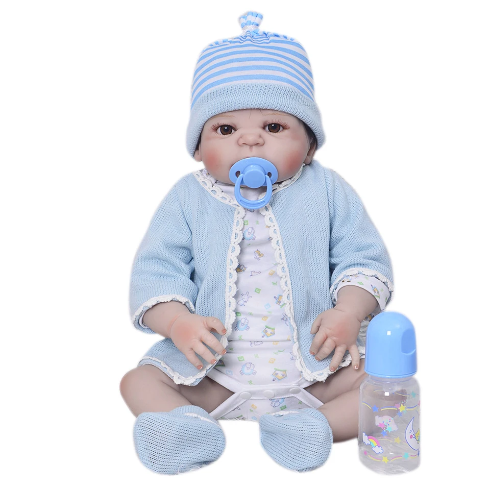 Sucking Pacifier Reborn Babies Boy Dolls 23'' 57 cm Realistic Looks Truly Russia Reborns Wear