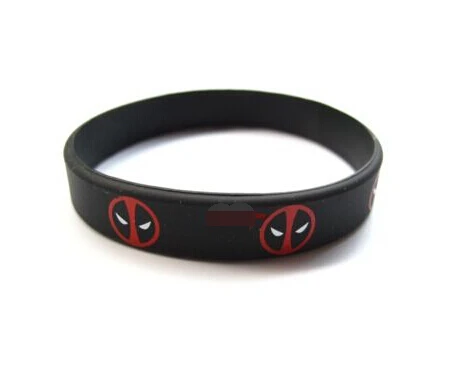 

New 50 pcs Popular Deadpool Wristband Silicone Bracelets For Man Women jewelry Gift Fashion Accessories H-117