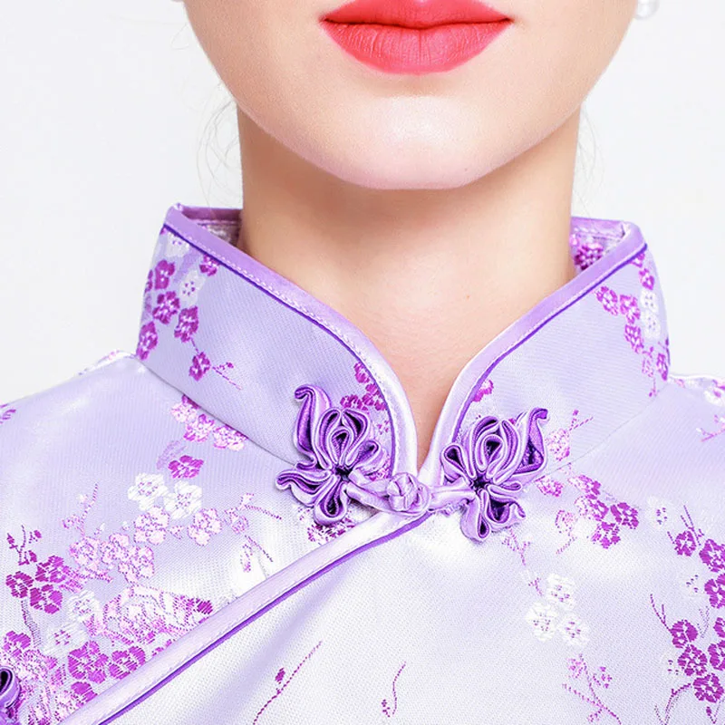 Elegant Slim High Quality Qipao New Chinese Female Rayon Dress Mandarin Collar Vintage Cheongsam Vestidos S-3XL 4XL 5XL 6XL