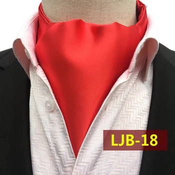 

2017 Fashion Men Solid Color Handkerchief High Quality Red Woven Ascots for Banquet Wedding