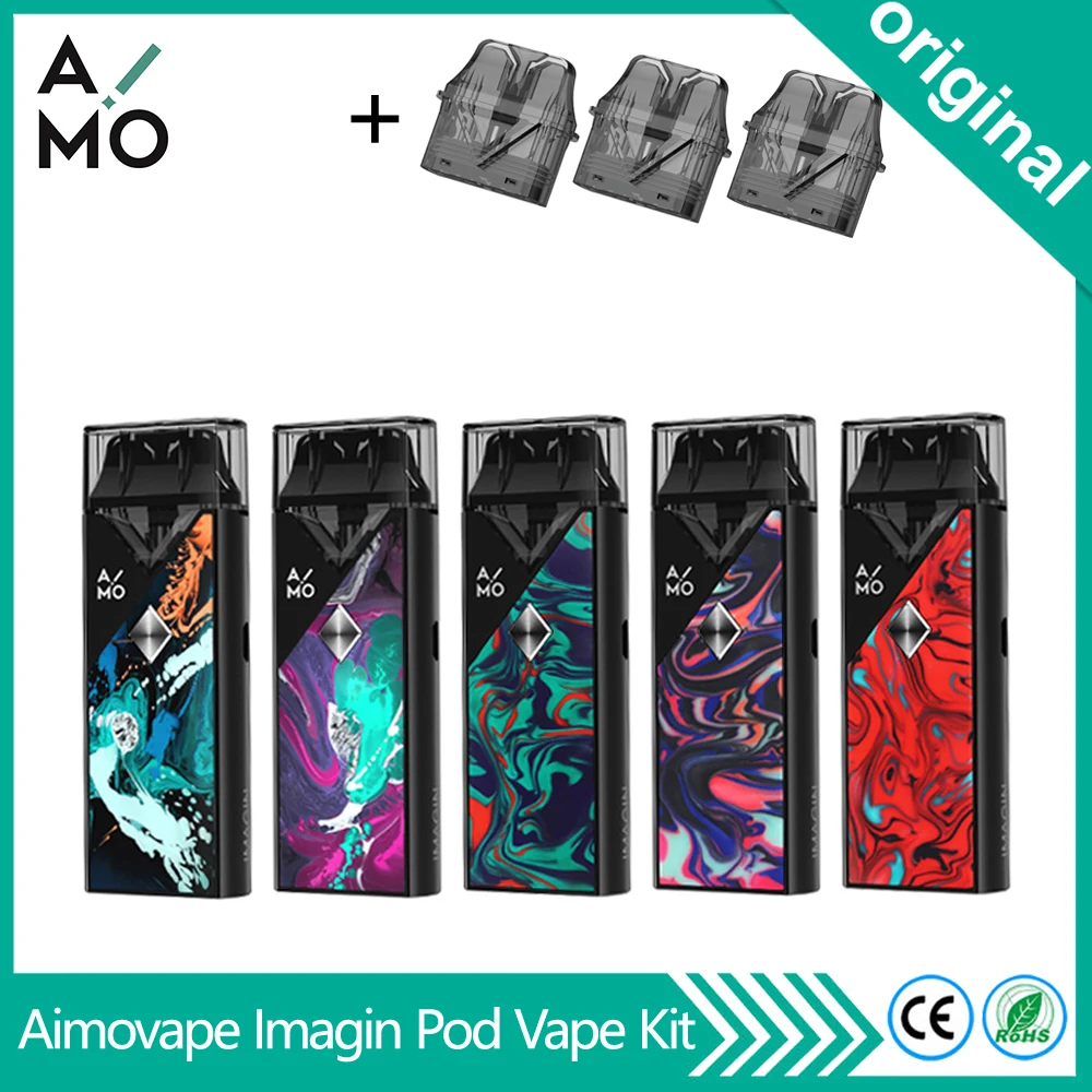 

Newest Original OVNS Aimovape Imagin Pod Vape Pen With 3ml Pod Cartridge 1100mAh Battery Pod Vape Kit VS minifit kit