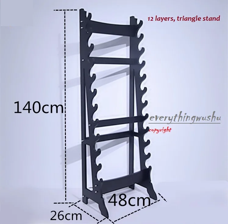 Деревянные стойки для оружия, стойки для меча - Цвет: 12 layers-triangle